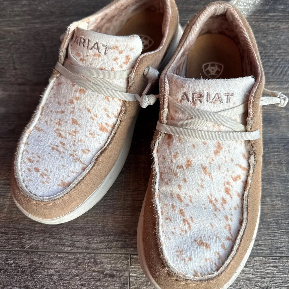 Ariat Women's Hilo Hair Calf Leather Slip On Sneakers - Picture 2 of 8